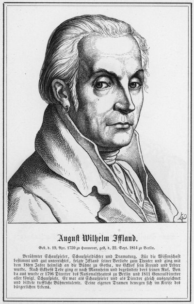 August Wilhelm Iffland (雕刻) 作者 德国学校