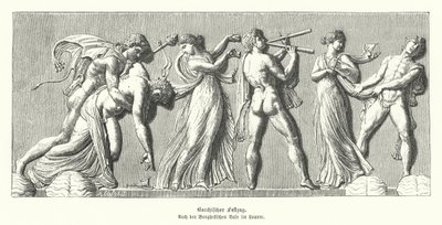 Bacchanalia（雕刻）。 作者 德国学校