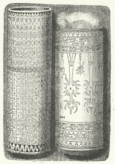 苏门答腊竹手杖饰有 Rejang 文字（雕刻） 作者 德国学校