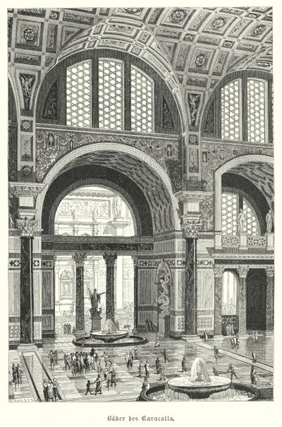 Baths of Caracalla, Rome (engraving) 作者 德国学校