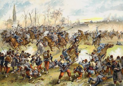 1871年1月19日，法国 - 普鲁士战争中的圣昆廷之战 作者 德国学校