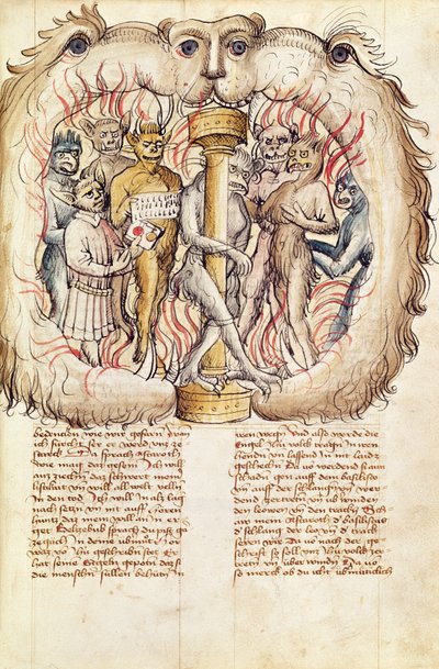 Belial和The Demons，来自Antonius Ruttel de Parmenchingen的&39;Proces de Belial de J. de Therano&39;，1450 作者 德国学校