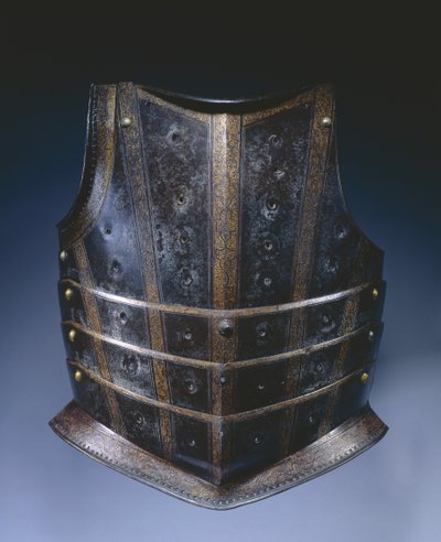 轻骑兵胸甲胸甲，约1580年（蚀刻和镀金钢） 作者 德国学校