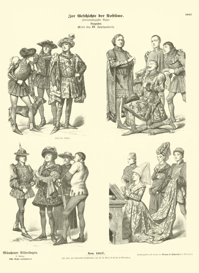 勃艮第服饰，15世纪中叶 作者 德国学校