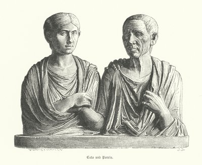 Cato 和 Porcia，古罗马雕塑（雕刻） 作者 德国学校