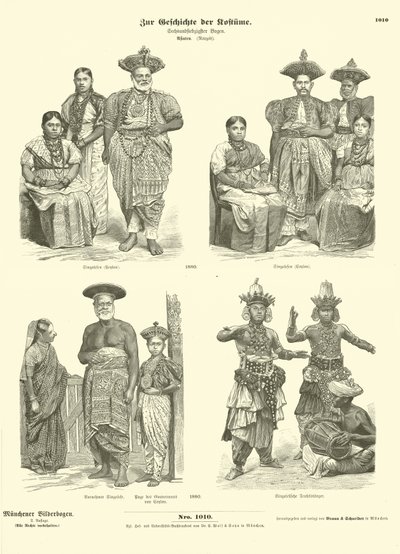 锡兰服饰，1880年 作者 German School