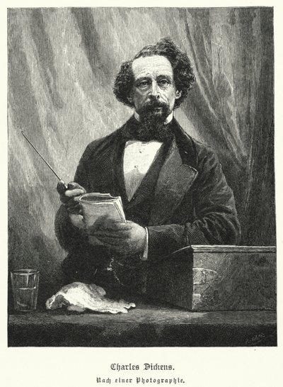 Charles Dickens, English novelist (litho) 作者 德国学校