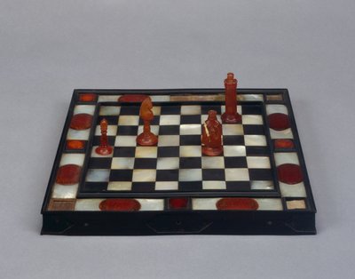 棋盘（乌木，珍珠母，琥珀和木头） 作者 德国学校