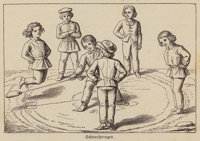 孩子们在玩跳绳游戏（雕刻） 作者 德国学校