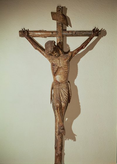 基督在十字架上，称为Le Devot Christ，1307（木头） 作者 德国学校