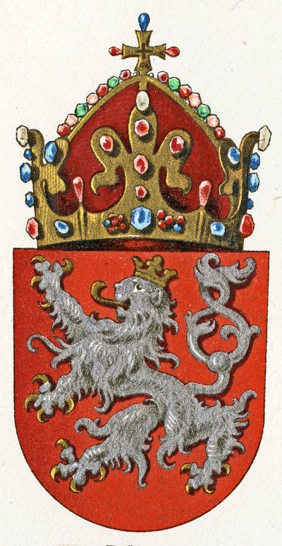 波希米亚的徽章，c.1898 作者 德国学校