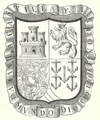 Coat of arms of Christopher Columbus (engraving) 作者 德国学校