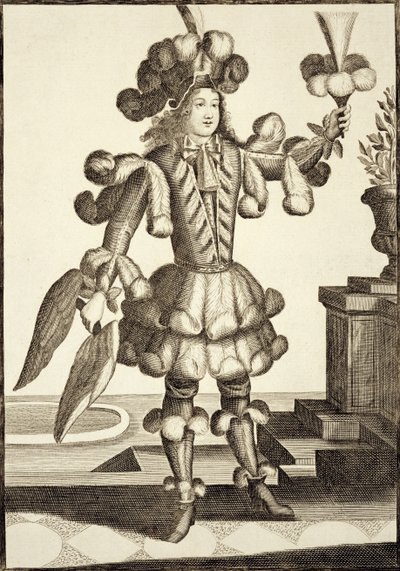 羽毛经销商的服装，酒吧。作者：Gerard Valck（16512-1726）c.1690 作者 德国学校