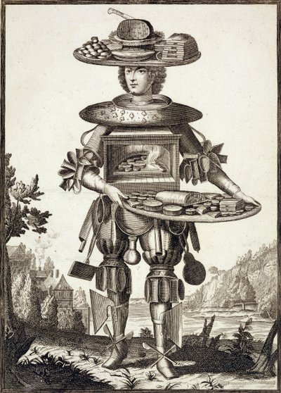 Pastry Cook，pub的服装。作者：Gerard Valck（16512-1726）c.1690 作者 德国学校