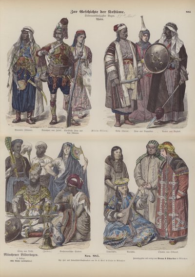 Costumes of Asia (coloured engraving) 作者 德国学校