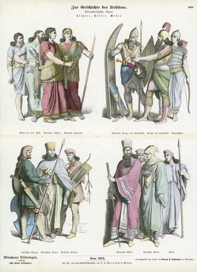 古代亚述人，波斯人和米底人的服饰 作者 德国学校