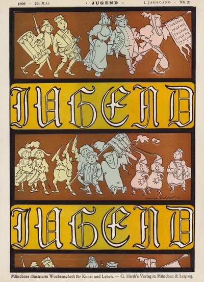 Jugend杂志的封面插图，1896年 作者 德国学校