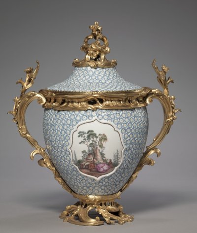 有盖花瓶，德国迈森瓷器厂生产，1749年 作者 德国学校