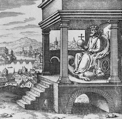 王位上的国王 来自Musaeum Hermeticum博物馆 作者 德国学校