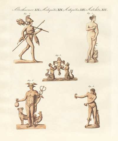 希腊人和罗马人的神明（彩色雕刻） 作者 德国学校