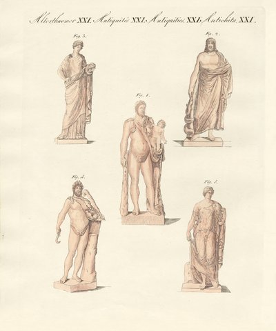 希腊人和罗马人的神明（彩色雕刻） 作者 德国学校