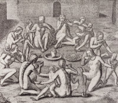 吃囚徒的肉根据古老的历史学家，来自Gottfried的&39;Historia Antipodum&39;，酒吧。 1655年，来自&39;浪漫的河&39;卷。我，由WH Koebel，1914年 作者 德国学校