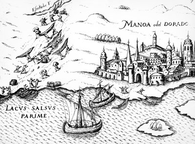Eldorado，Regni Guianae的插图，G. Raleigh，1594-96 作者 德国学校