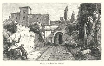 Entrance to the Tomb of the Scipios, Rome (engraving) 作者 德国学校