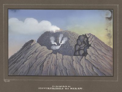 1845年马格德堡博士，来自默拉皮火山，Pl.III，地形和科学地图集的Java之旅，由Dr.Fr.Junghuhn拍摄 作者 德国学校