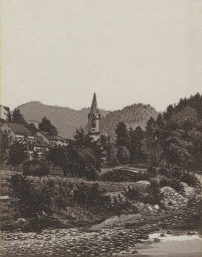 Evangelische Kirche (litho) 作者 德国学校