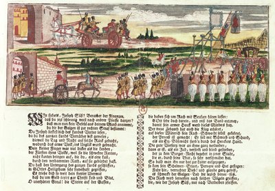 约瑟夫·苏斯奥本海默于1738年执行（彩色木刻） 作者 德国学校
