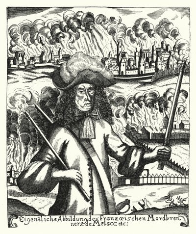 Ezechiel du Mas, Comte de Melac, 法国士兵 (雕刻) 作者 德国学校