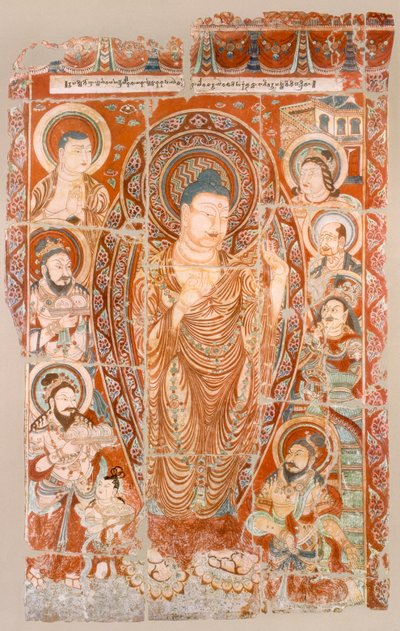 现在在柏林Koeniglichen博物馆，19世纪末20世纪初的洞穴寺庙绘画的传真 作者 德国学校