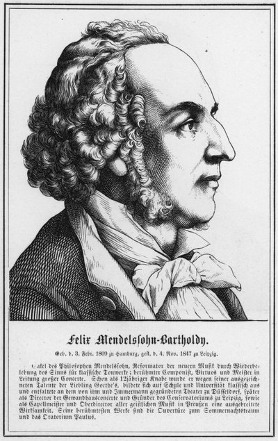 Felix Mendelssohn-Bartholdy (雕刻) 作者 德国学校
