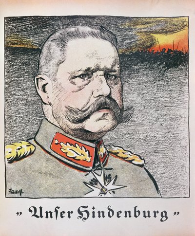 陆军元帅Paul Von Hindenburg（1857-1934）1914 作者 德国学校