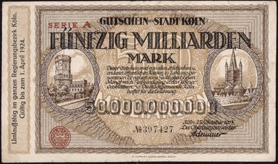 五十亿大关的钞票，1923年 作者 德国学校