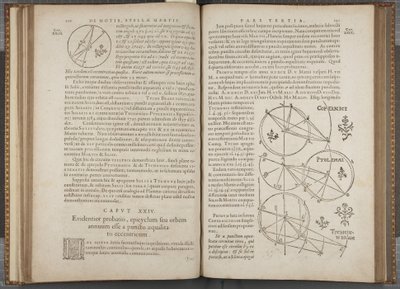 第130-131页，"Astronomia nova Aitiologetos"，约翰内斯-开普勒（雕刻）。 作者 德国学校