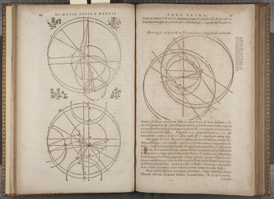 第44-45页 "Astronomia nova Aitiologetos"，约翰内斯-开普勒（雕刻）。 作者 德国学校