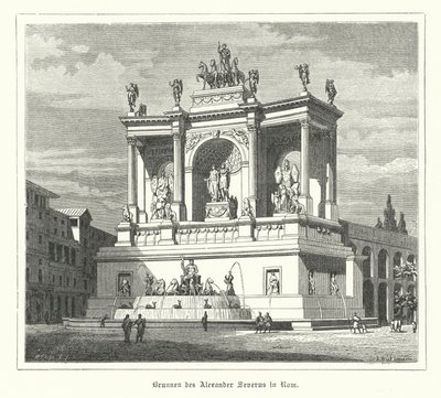 Fountain of Alexander Severus, ancient Rome (engraving) 作者 德国学校