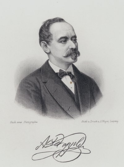 Franz Doppler, Austrian flautist and composer (engraving) 作者 德国学校