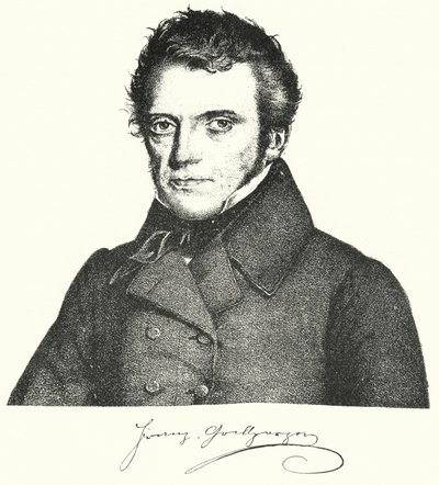Franz Grillparzer，奥地利剧作家和诗人（版画） 作者 德国学校