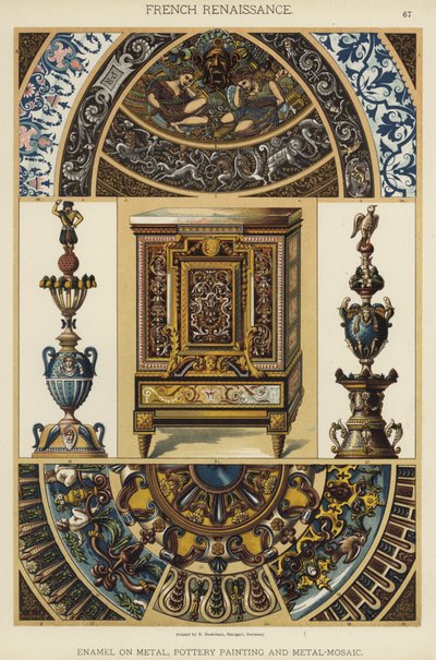 法国文艺复兴、金属珐琅、陶器绘画和金属马赛克（彩色石版画） 作者 德国学校