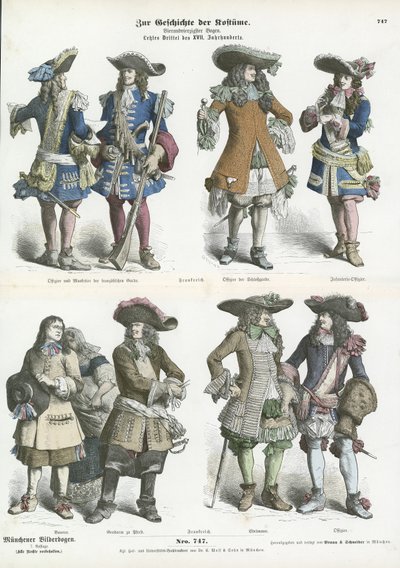 法国服饰，17世纪末 作者 German School