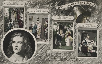 Friedrich Schiller (colour litho) 作者 德国学校