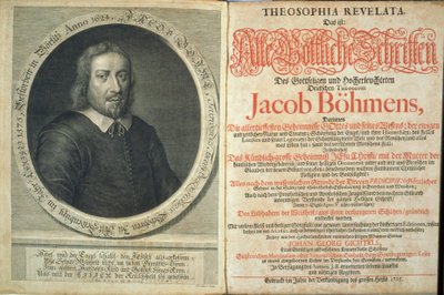 1715年Jacob Boehme对Theosophia Revelata的主题（印刷和雕刻） 作者 德国学校