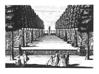 Herrenhausen的花园剧院，由Joost Van Sasse雕刻（1716-36） 作者 德国学校