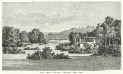 Garden design: Muskau Park, Germany, laid out by Prince Hermann von Pueckler-Muskau (engraving) 作者 德国学校