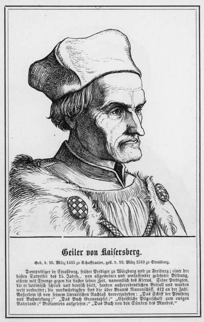 Geiler von Kaisersberg (雕刻) 作者 德国学校