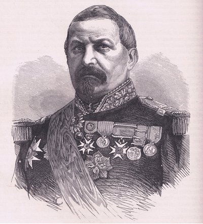 维诺伊将军，《卡塞尔法德战争史》，由卡塞尔有限公司出版，约1890年（石印）。 作者 德国学校