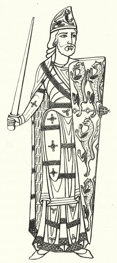 安茹伯爵杰弗里-普兰塔戈奈特（雕版画 作者 德国学校
